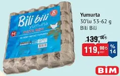 BİLİ BİLİ YUMURTA 30'LU 53-62 G